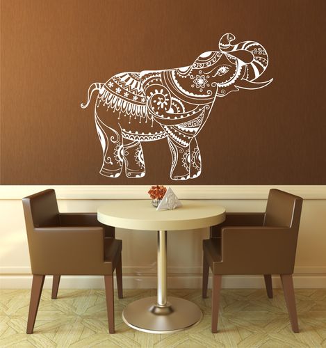Wandtattoo Elefant Indien- Farb- und Größenwahl
